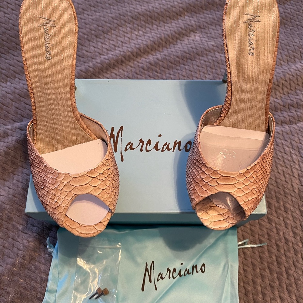 Marciano Natural Snake Heels